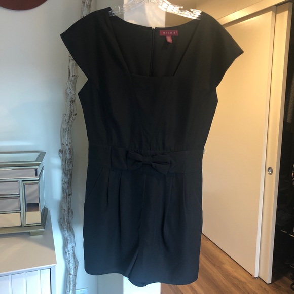 TED BAKER Bow-Accent Sleeveless Romper - Picture 7 of 8